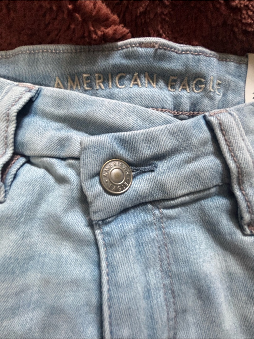 NWT-American Eagle CURVY HIGH-RISE SHORTIE  High Waist Women's Denim Shorts - Picture 2 of 7